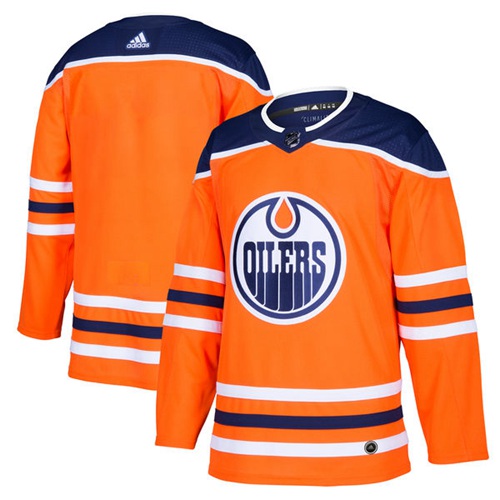 Adidas Oilers Blank Orange Home Authentic Stitched Youth NHL Jersey