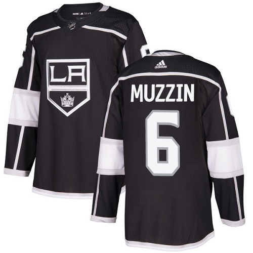 Adidas Kings #6 Jake Muzzin Black Home Authentic Stitched Youth NHL Jersey