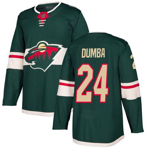 Adidas Wild #24 Matt Dumba Green Home Authentic Stitched Youth NHL Jersey