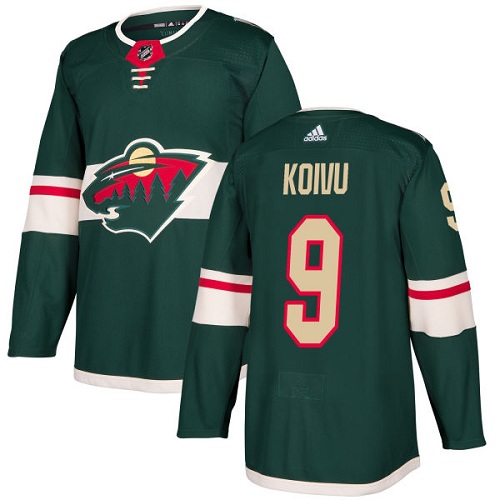 Adidas Wild #9 Mikko Koivu Green Home Authentic Stitched Youth NHL Jersey