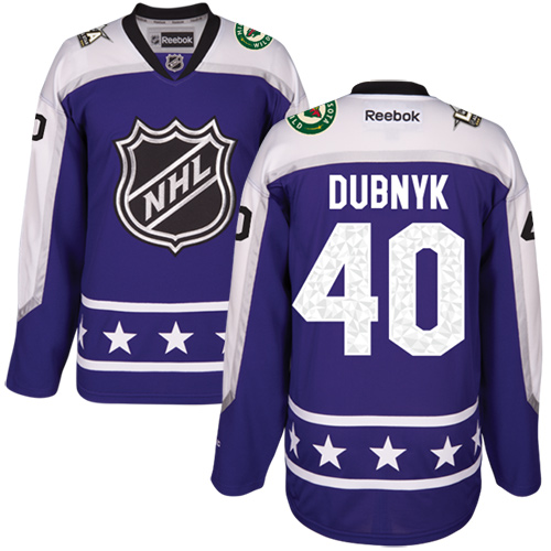 Wild #40 Devan Dubnyk Purple 2017 All-Star Central Division Stitched Youth NHL Jersey