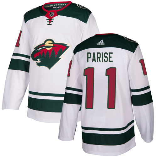 Adidas Wild #11 Zach Parise White Road Authentic Stitched Youth NHL Jersey