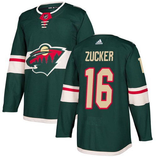 Adidas Wild #16 Jason Zucker Green Home Authentic Stitched Youth NHL Jersey