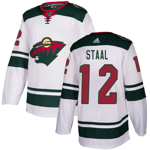 Adidas Wild #12 Eric Staal White Road Authentic Stitched Youth NHL Jersey