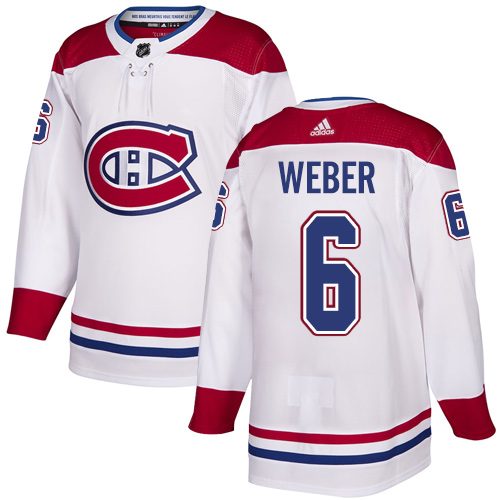 Adidas Canadiens #6 Shea Weber White Authentic Stitched Youth NHL Jersey