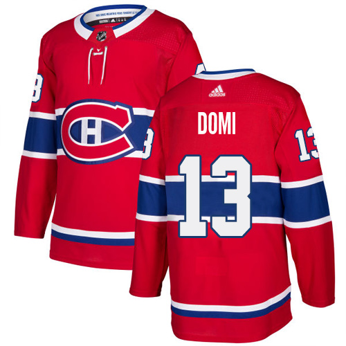 Adidas Canadiens #13 Max Domi Red Home Authentic Stitched Youth NHL Jersey