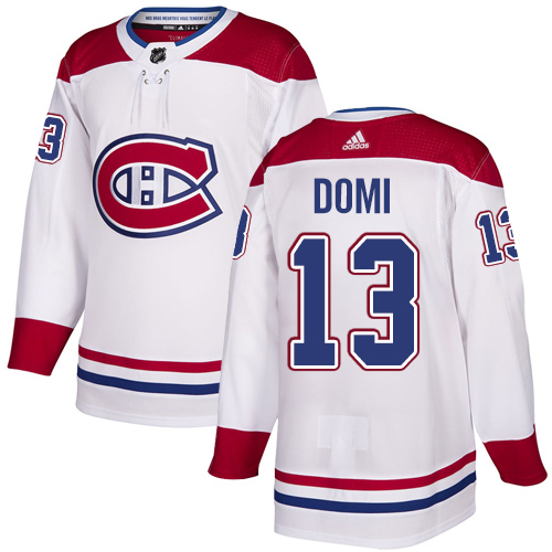 Adidas Canadiens #13 Max Domi White Authentic Stitched Youth NHL Jersey