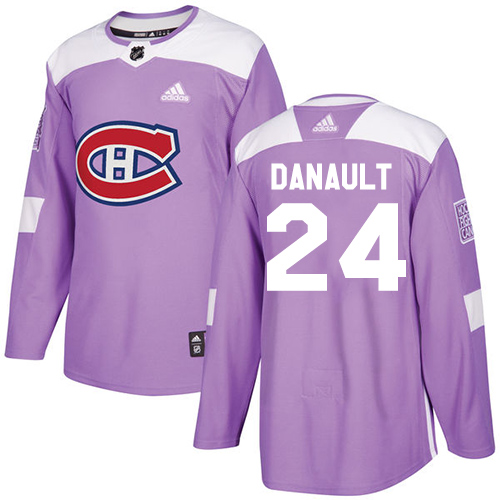 Adidas Canadiens #24 Phillip Danault Purple Authentic Fights Cancer Stitched Youth NHL Jersey