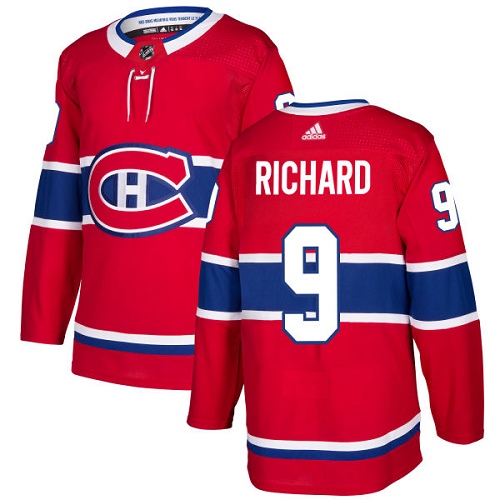 Adidas Canadiens #9 Maurice Richard Red Home Authentic Stitched Youth NHL Jersey