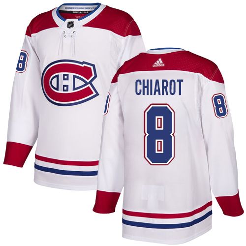 Adidas Canadiens #8 Ben Chiarot White Road Authentic Stitched Youth NHL Jersey