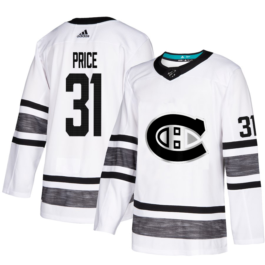 Adidas Canadiens #31 Carey Price White Authentic 2019 All-Star Stitched Youth NHL Jersey