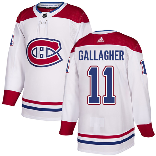 Adidas Canadiens #11 Brendan Gallagher White Authentic Stitched Youth NHL Jersey