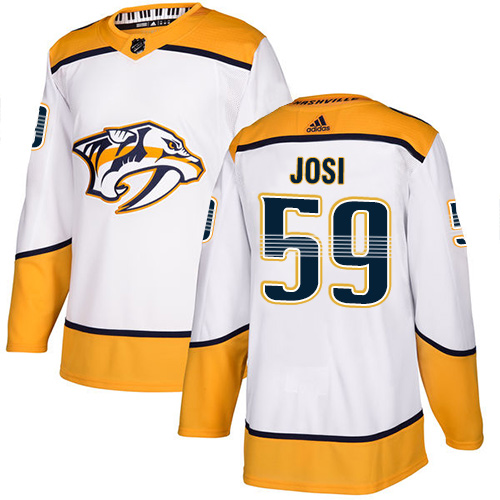 Adidas Predators #59 Roman Josi White Road Authentic Stitched Youth NHL Jersey