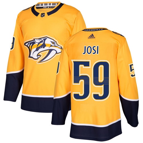 Adidas Predators #59 Roman Josi Yellow Home Authentic Stitched Youth NHL Jersey