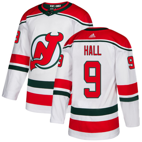 Adidas Devils #9 Taylor Hall White Alternate Authentic Stitched Youth NHL Jersey
