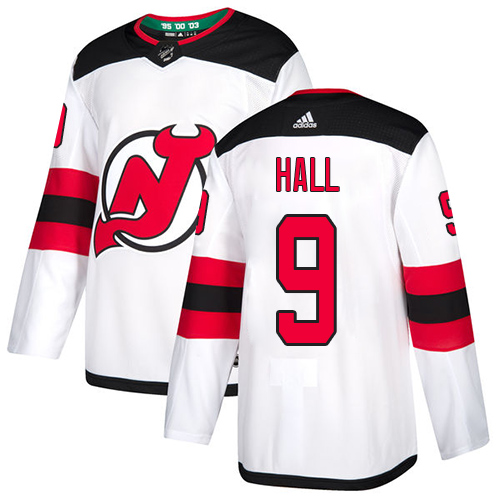Adidas Devils #9 Taylor Hall White Road Authentic Stitched Youth NHL Jersey