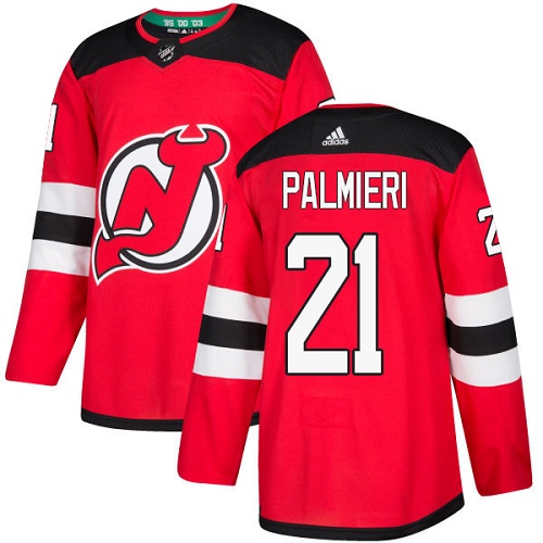 Adidas Devils #21 Kyle Palmieri Red Home Authentic Stitched Youth NHL Jersey