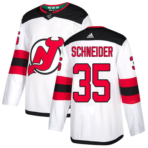 Adidas Devils #35 Cory Schneider White Road Authentic Stitched Youth NHL Jersey