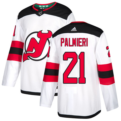 Adidas Devils #21 Kyle Palmieri White Road Authentic Stitched Youth NHL Jersey