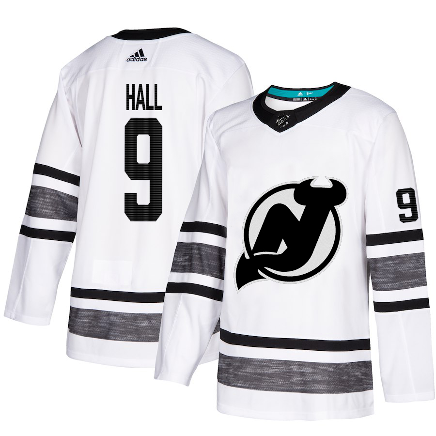 Adidas Devils #9 Taylor Hall White Authentic 2019 All-Star Stitched Youth NHL Jersey