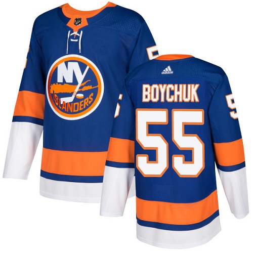 Adidas Islanders #55 Johnny Boychuk Royal Blue Home Authentic Stitched Youth NHL Jersey