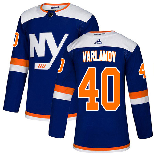 Adidas Islanders #40 Semyon Varlamov Blue Alternate Authentic Stitched Youth NHL Jersey