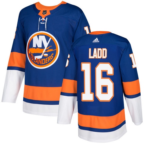 Adidas Islanders #16 Andrew Ladd Royal Blue Home Authentic Stitched Youth NHL Jersey