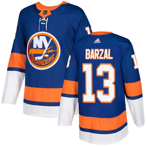 Adidas Islanders #13 Mathew Barzal Royal Blue Home Authentic Stitched Youth NHL Jersey