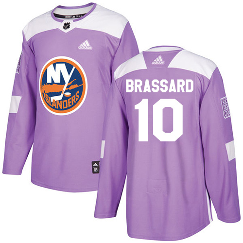 Adidas Islanders #10 Derek Brassard Purple Authentic Fights Cancer Stitched Youth NHL Jersey