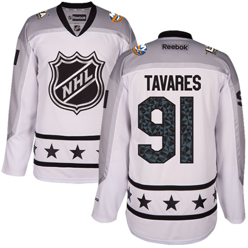 Islanders #91 John Tavares White 2017 All-Star Metropolitan Division Stitched Youth NHL Jersey
