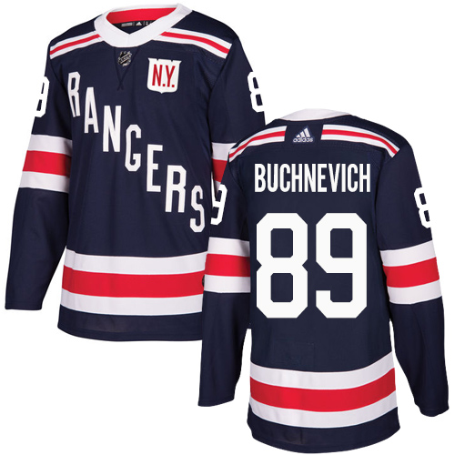 Adidas Rangers #89 Pavel Buchnevich Navy Blue Authentic 2018 Winter Classic Stitched Youth NHL Jersey