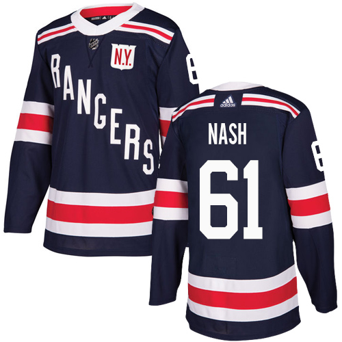 Adidas Rangers #61 Rick Nash Navy Blue Authentic 2018 Winter Classic Stitched Youth NHL Jersey