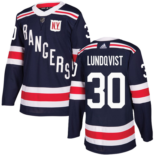 Adidas Rangers #30 Henrik Lundqvist Navy Blue Authentic 2018 Winter Classic Stitched Youth NHL Jersey