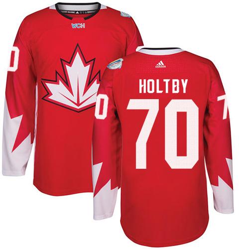 Team Canada #70 Braden Holtby Red 2016 World Cup Stitched Youth NHL Jersey