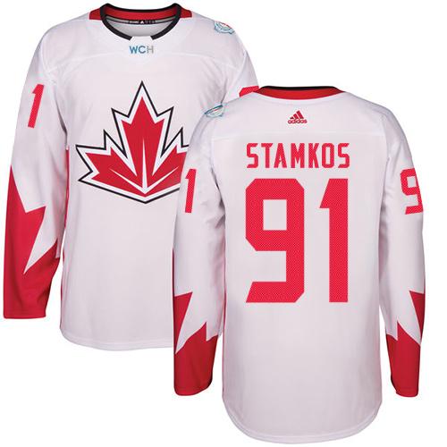 Team Canada #91 Steven Stamkos White 2016 World Cup Stitched Youth NHL Jersey