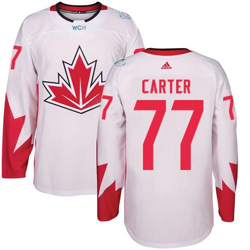 Team Canada #77 Jeff Carter White 2016 World Cup Stitched Youth NHL Jersey