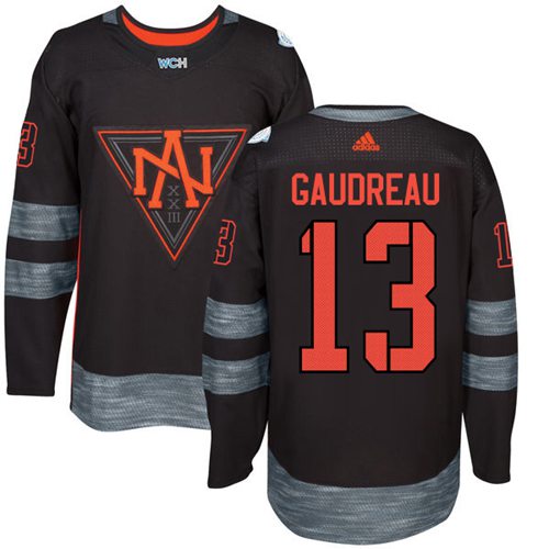 Team North America #13 Johnny Gaudreau Black 2016 World Cup Stitched Youth NHL Jersey