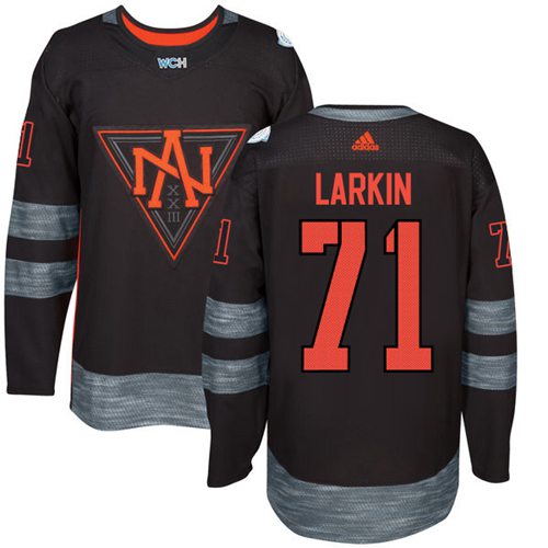 Team North America #71 Dylan Larkin Black 2016 World Cup Stitched Youth NHL Jersey