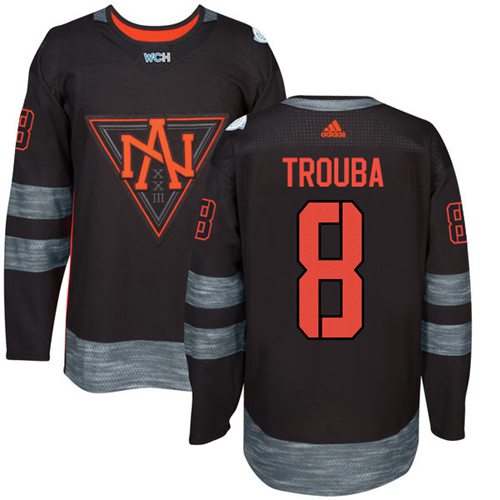 Team North America #8 Jacob Trouba Black 2016 World Cup Stitched Youth NHL Jersey