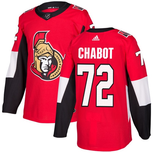 Adidas Senators #72 Thomas Chabot Red Home Authentic Stitched Youth NHL Jersey