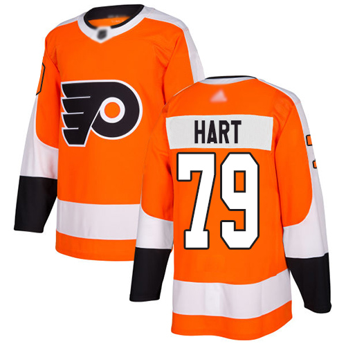 Adidas Flyers #79 Carter Hart Orange Home Authentic Stitched Youth NHL Jersey