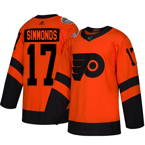 Adidas Flyers #17 Wayne Simmonds Orange Authentic 2019 Stadium Series Stitched Youth NHL Jersey