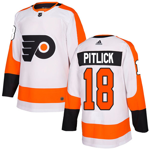 Adidas Flyers #18 Tyler Pitlick White Road Authentic Stitched Youth NHL Jersey