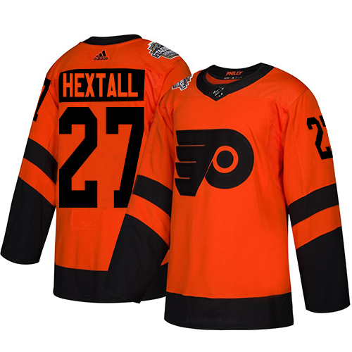 Adidas Flyers #27 Ron Hextall Orange Authentic 2019 Stadium Series Stitched Youth NHL Jersey