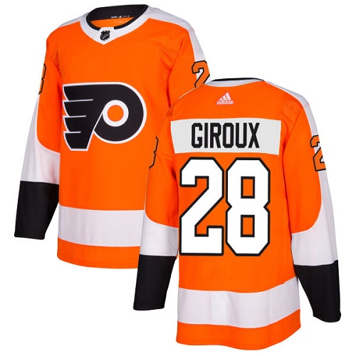 Adidas Flyers #28 Claude Giroux Orange Home Authentic Stitched Youth NHL Jersey