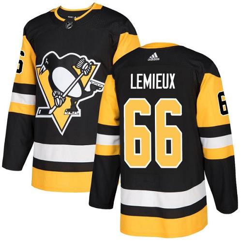 Adidas Penguins #66 Mario Lemieux Black Home Authentic Stitched Youth NHL Jersey