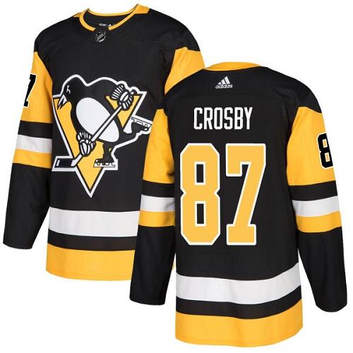 Adidas Penguins #87 Sidney Crosby Black Home Authentic Stitched Youth NHL Jersey