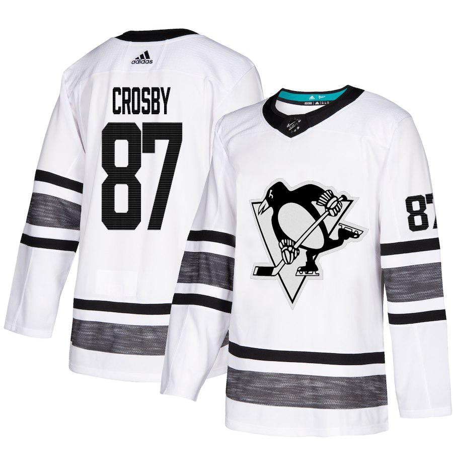 Adidas Penguins #87 Sidney Crosby White Authentic 2019 All-Star Stitched Youth NHL Jersey