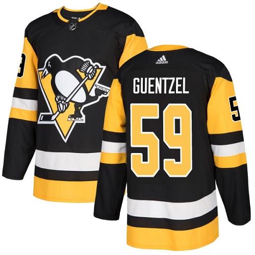 Adidas Penguins #59 Jake Guentzel Black Home Authentic Stitched Youth NHL Jersey