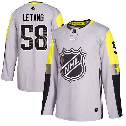 Adidas Penguins #58 Kris Letang Gray 2018 All-Star Metro Division Authentic Stitched Youth NHL Jersey